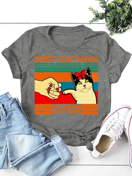 Best Cat Mom Eve Women's T-Shirt, Grey, T-shirts