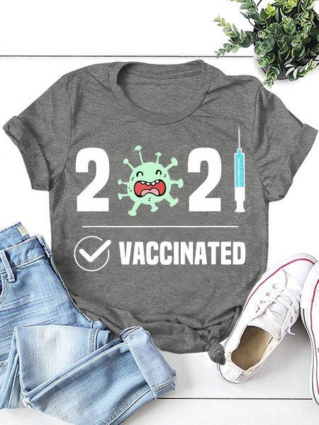 Vaccinated Women's T-Shirt, Grey, T-shirts