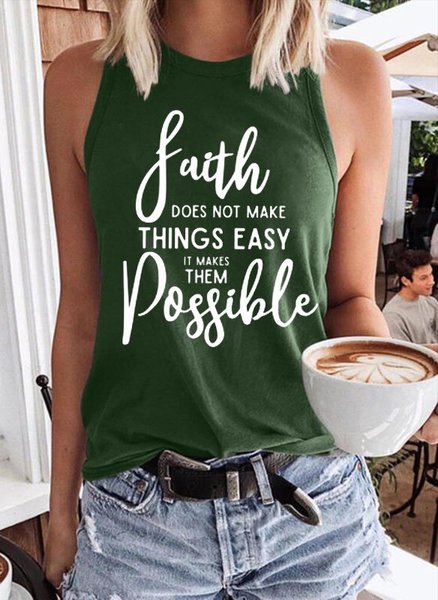 Faith Doesn't Make Things Easy It Makes Them Possible Tank, Dark green, Tank Tops
Faith Doesn't Make Things Easy It Makes Them Possible Tank, Dark green, Tank Tops