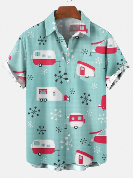 Men's New Style Scattered Campers Short Sleeve Casual Loose Shirt, Blue, Men's Floral shirt
Men's New Style Scattered Campers Short Sleeve Casual Loose Shirt, Blue, Men's Floral shirt