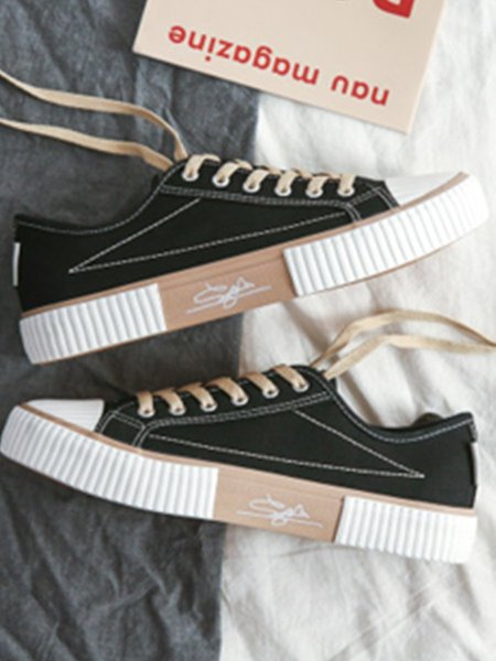 Flat Heel Canvas Daily Color Block Women Casual Shoes, Black, Athletic & Casual Shoes
Flat Heel Canvas Daily Color Block Women Casual Shoes, Black, Athletic & Casual Shoes