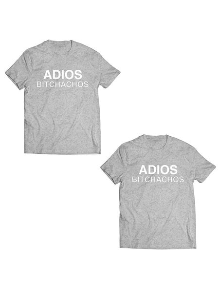 Adios Bitchachos Best Friend Graphic Tee, Gray, Sister T-shirts