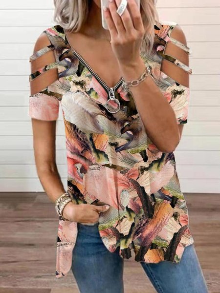 Short Sleeve Polyester Cotton Statement Printed Shirts & Tops, Pink, Blouses & Shirts
Short Sleeve Polyester Cotton Statement Printed Shirts & Tops, Pink, Blouses & Shirts