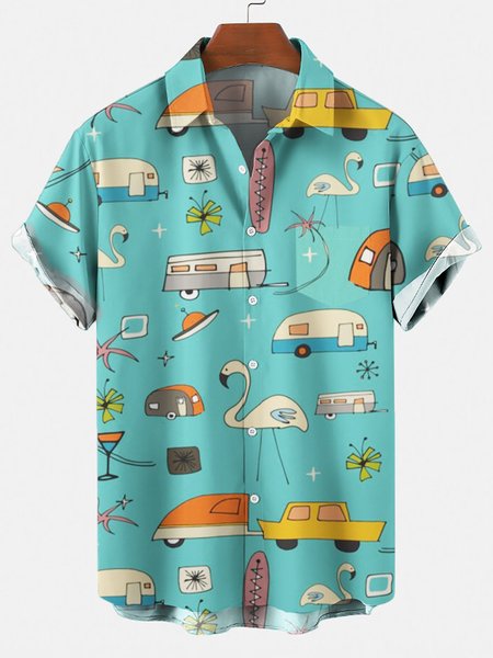 Men's 50's New Style Scattered Campers Short Sleeve Casual Loose Shirt, Blue, Shirts
Men's 50's New Style Scattered Campers Short Sleeve Casual Loose Shirt, Blue, Shirts