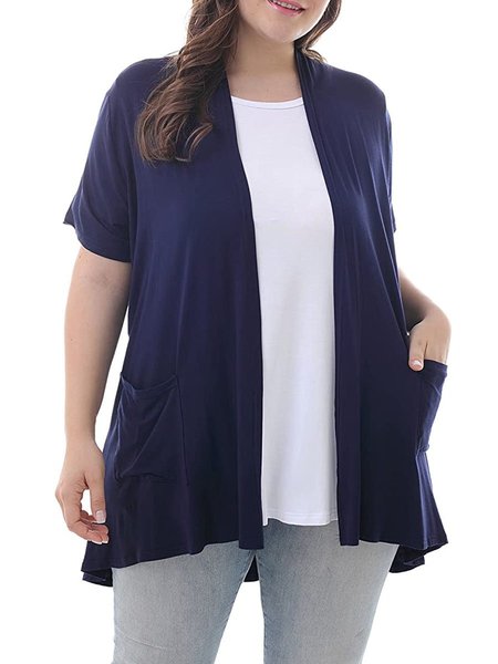 Women's Plus Size Short Sleeve Lightweight Soft Printed Drape Cardigan with Pockets, Royal blue, T-Shirts
Women's Plus Size Short Sleeve Lightweight Soft Printed Drape Cardigan with Pockets, Royal blue, T-Shirts