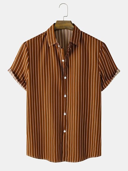 Mens Vertical Stripe Button Up Plain Casual Short Sleeve Shirts, Coffee, Men's shirts
Mens Vertical Stripe Button Up Plain Casual Short Sleeve Shirts, Coffee, Men's shirts