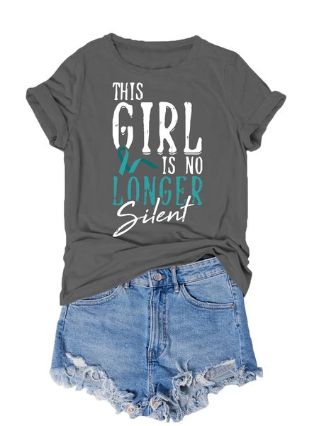 This Girl Is No Longer Silent Women's T-Shirt, Grey, T-shirts