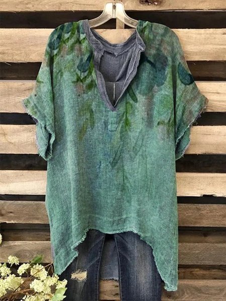 Vintage Leaves Floral Printed Plus Size Short Sleeves V Neck Casual Tops, Green, Blouses & Shirts
Vintage Leaves Floral Printed Plus Size Short Sleeves V Neck Casual Tops, Green, Blouses & Shirts