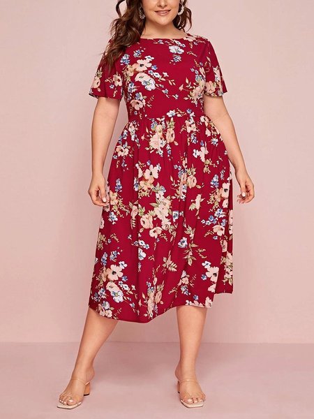 A-Line Holiday Polyester Cotton Floral Weaving Dress, Wine red, Floral Dresses
A-Line Holiday Polyester Cotton Floral Weaving Dress, Wine red, Floral Dresses