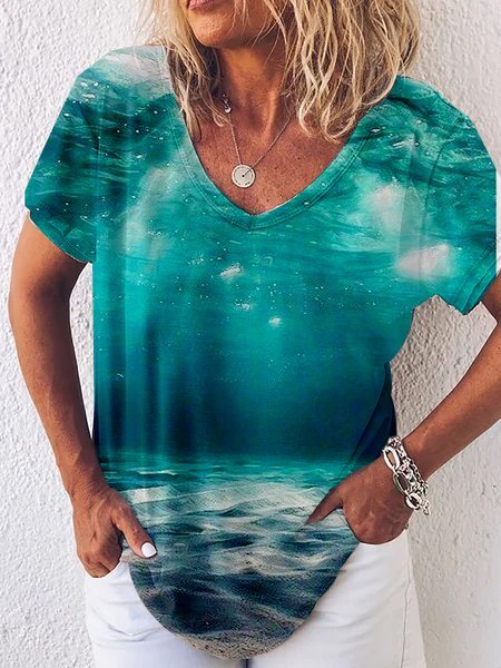 Casual polyester cotton marine print T-shirt & Tops, Blue, Tees & T-shirts
Casual polyester cotton marine print T-shirt & Tops, Blue, Tees & T-shirts