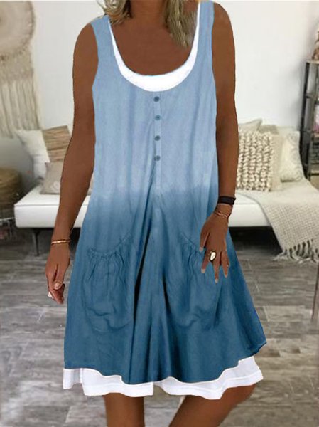 Plus Size Vintage Boho Hippie Casual Shift Sleeveless Holiday Knitting Dress, Blue, Linen & Cotton
Plus Size Vintage Boho Hippie Casual Shift Sleeveless Holiday Knitting Dress, Blue, Linen & Cotton