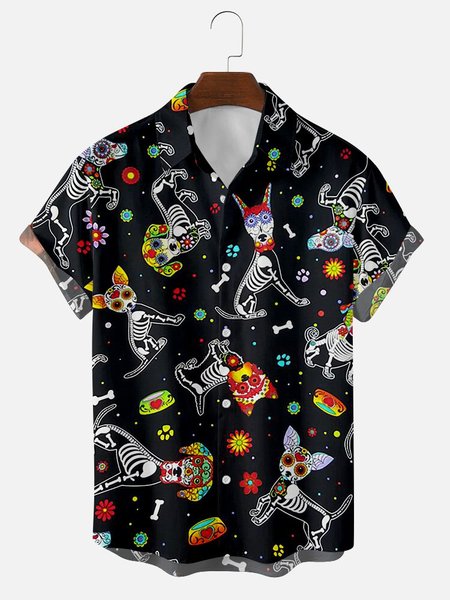 Crew Neck Shirts & Tops, As picture, Men's shirts