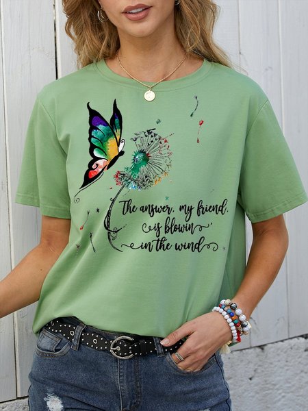 The Answer My Friend Is Blowin In The Wind Butterfly And Dandelion Women's T-shirt, Army green, T-shirts
The Answer My Friend Is Blowin In The Wind Butterfly And Dandelion Women's T-shirt, Army green, T-shirts