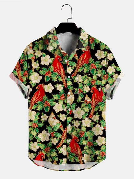 Mens Parrots Floral Print Pocket Lapel Casual Loose Short Sleeve Hawaiian Shirt, Green, Short Sleeves Shirts
Mens Parrots Floral Print Pocket Lapel Casual Loose Short Sleeve Hawaiian Shirt, Green, Short Sleeves Shirts