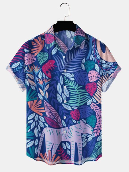 Mens Vintage Floral Print Lapel Casual Loose Short Sleeve Hawaiian Shirt, Blue, Shirts
Mens Vintage Floral Print Lapel Casual Loose Short Sleeve Hawaiian Shirt, Blue, Shirts