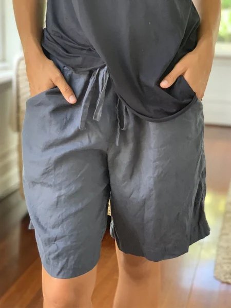 Casual loose summer simple shorts, Gray, Shorts