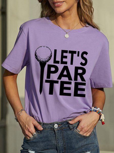 Let's Par Tee Women Tee, Purple, T-shirts