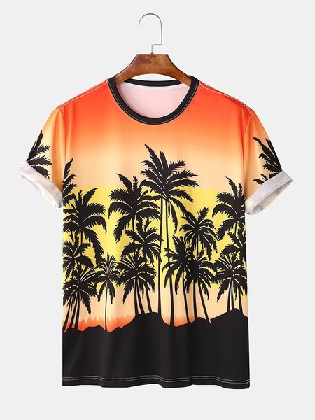 Coconut Tree Print Crew Neck Short Sleeve Hawaii Beach T-Shirts, Color, Men's t-shirts
Coconut Tree Print Crew Neck Short Sleeve Hawaii Beach T-Shirts, Color, Men's t-shirts