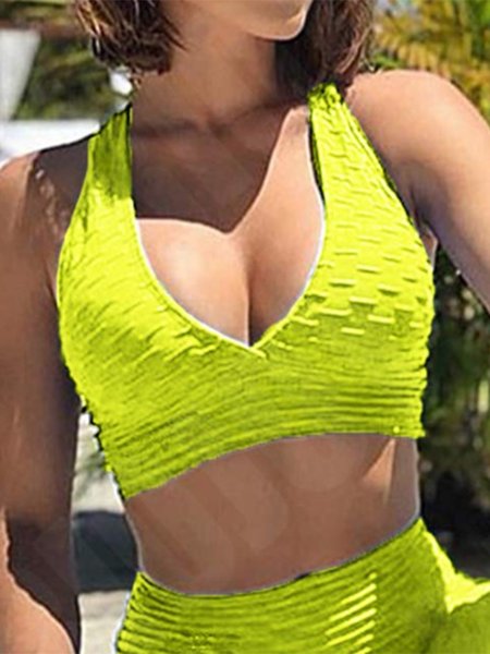 Texture Yoga Sports Bra Bubble v-Neck Cross Back Gym Wireless Sport Bra, Yellow, Bra&Bra Sets
Texture Yoga Sports Bra Bubble v-Neck Cross Back Gym Wireless Sport Bra, Yellow, Bra&Bra Sets