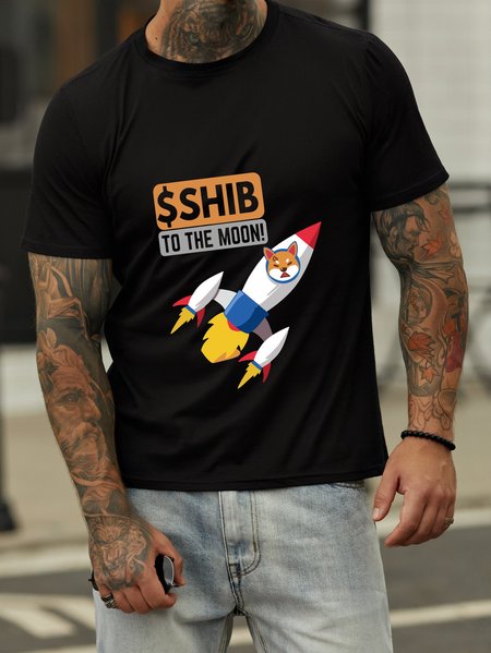 SHIB ShibaCoin Doge Killer To The Moon 2021 TEE, Black, T-shirts