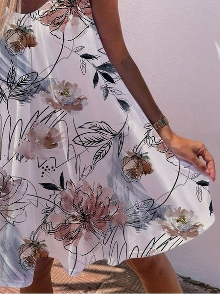 Shift Spaghetti-Strap Women Dress, As picture, Mini Dresses