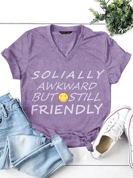 Still Friendly Women Tee, Purple, T-shirts