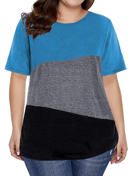 Women Plus Size Tops Short Sleeve Round Neck Casual Basic T-shirt Solid Tunic Blouses, Multicolor, T-Shirts
Women Plus Size Tops Short Sleeve Round Neck Casual Basic T-shirt Solid Tunic Blouses, Multicolor, T-Shirts