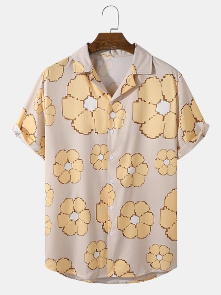 Mens Revere Collar Flower Graphics Short Sleeve Shirt, Multicolor, Men's Floral shirt
Mens Revere Collar Flower Graphics Short Sleeve Shirt, Multicolor, Men's Floral shirt
