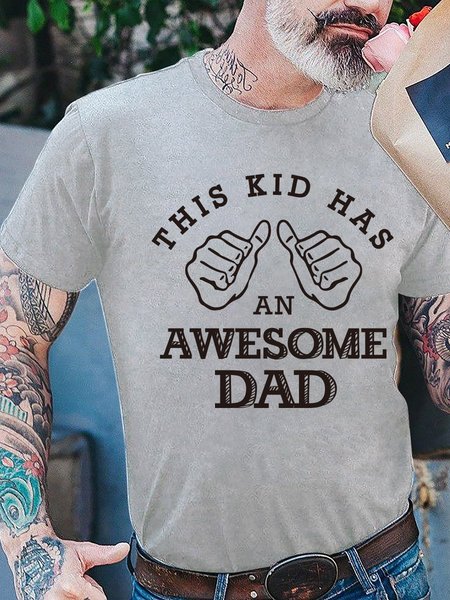 Awesome Dad Men Tee, Light gray, T-shirts