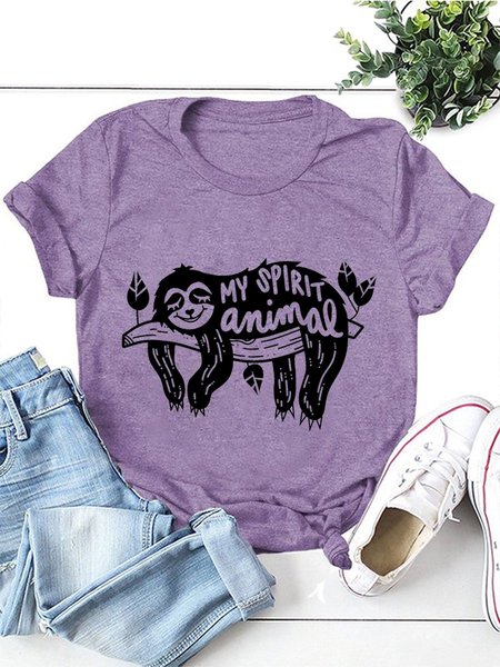 My Spirit Animal Women Tee, Purple, T-shirts