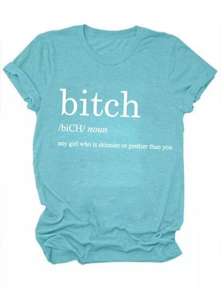 Funny Word Casual Short Sleeve Cotton-Blend Shirts & Tops, Turquoise, T-shirts
Funny Word Casual Short Sleeve Cotton-Blend Shirts & Tops, Turquoise, T-shirts