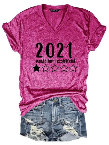 2021 Would Not Recommend Graphic Round Neck Casual T Shirt, Rose red, T-shirts
2021 Would Not Recommend Graphic Round Neck Casual T Shirt, Rose red, T-shirts