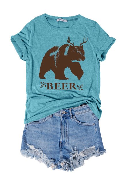 Beer Women's T-Shirt, Turquoise, T-shirts