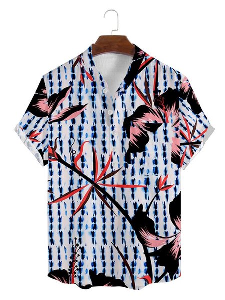 Men's comfortable stand-up collar semi-open collar shirt, Color, Men's Floral shirt
Men's comfortable stand-up collar semi-open collar shirt, Color, Men's Floral shirt