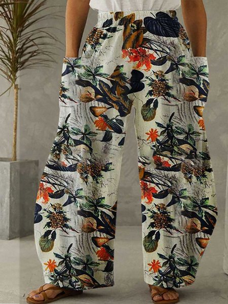 Floral Shift Casual Pants, As picture, Pants
Floral Shift Casual Pants, As picture, Pants