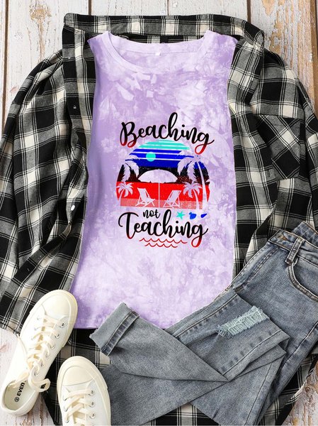 Teacher Beaching Not Teaching Tie Dye Women's Round Neck T-shirt, Purple, Tank Tops
Teacher Beaching Not Teaching Tie Dye Women's Round Neck T-shirt, Purple, Tank Tops