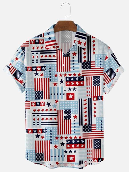 Mens Independence Day American Flag Print Casual Lapel Short Sleeve Hawaiian Shirts, Blue, Men's Floral shirt
Mens Independence Day American Flag Print Casual Lapel Short Sleeve Hawaiian Shirts, Blue, Men's Floral shirt