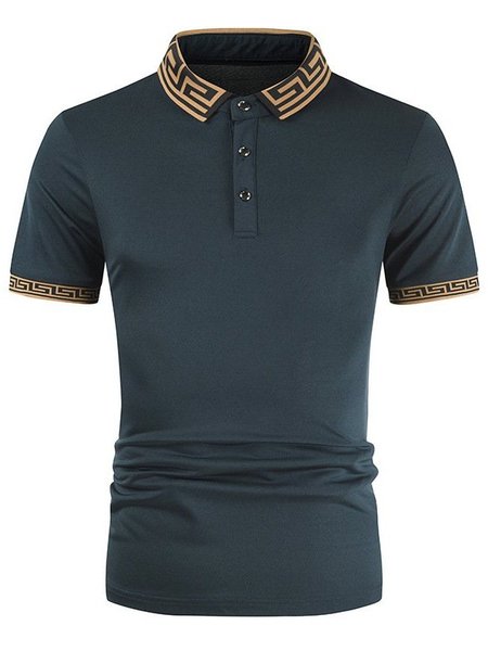 Mens Business Casual Geo Printed Collar Tops Turndown Collar Short Sleeve Cotton Golf Polo Shirt, Deep green, Men's Floral shirt
Mens Business Casual Geo Printed Collar Tops Turndown Collar Short Sleeve Cotton Golf Polo Shirt, Deep green, Men's Floral shirt