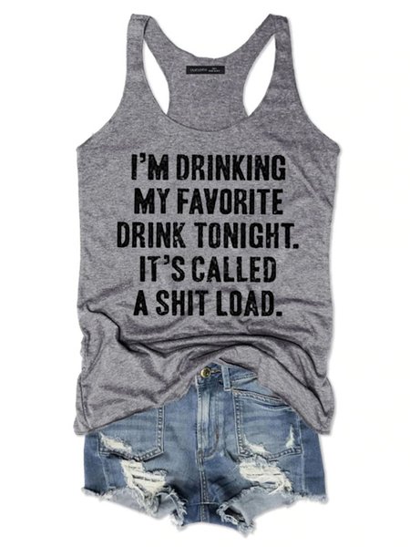 I Am Drinking My Favourite Drink Tonight Women's Sleeveless Shirt, Grey, Tank Tops
I Am Drinking My Favourite Drink Tonight Women's Sleeveless Shirt, Grey, Tank Tops