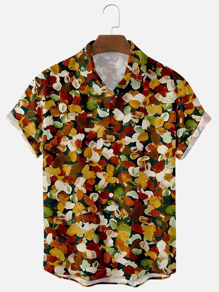 Mens Art Oil Painting Floral Print Casual Lapel Short Sleeve Hawaiian Shirts, Black, Men's Floral shirt
Mens Art Oil Painting Floral Print Casual Lapel Short Sleeve Hawaiian Shirts, Black, Men's Floral shirt
