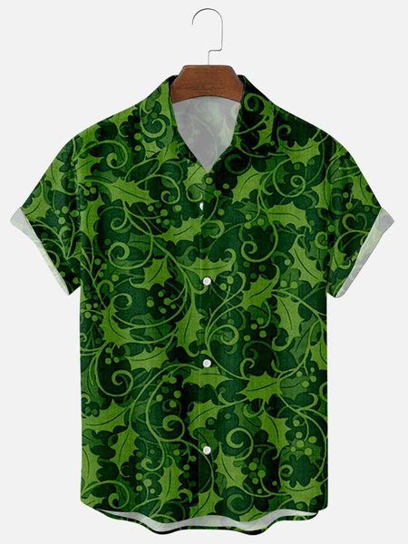 Mens Leaves Print Casual Lapel Short Sleeve Hawaiian Shirts, Green, Men's Floral shirt
Mens Leaves Print Casual Lapel Short Sleeve Hawaiian Shirts, Green, Men's Floral shirt