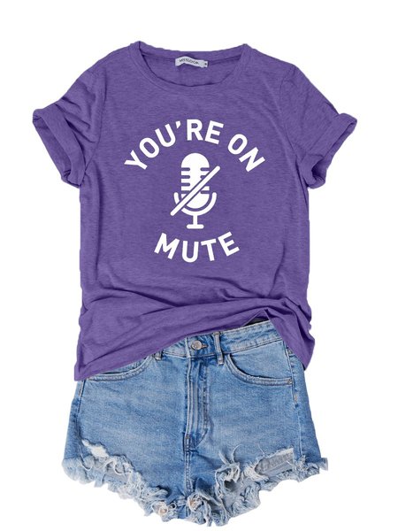 You're On Mute Shirt Shirts & Tops, Purple, T-shirts