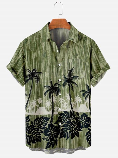 Mens Coconut Tree Stripes Leaf Plant Loose Thin Short Sleeve Shirts, Green, Men's Floral shirt
Mens Coconut Tree Stripes Leaf Plant Loose Thin Short Sleeve Shirts, Green, Men's Floral shirt