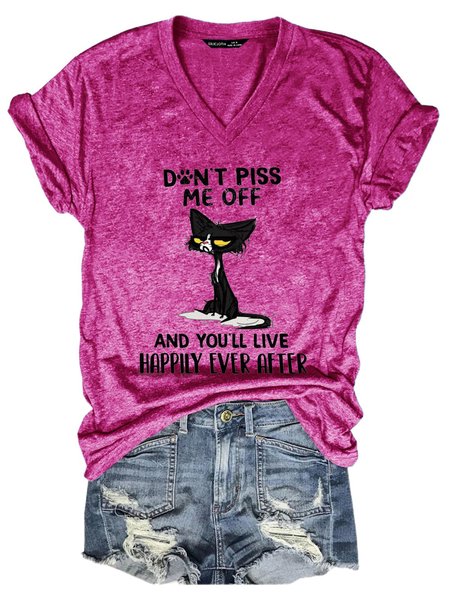 Don T Piss Me Off Women Tshirt, Rose red, T-shirts