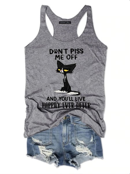 Don T Piss Me Off Women Tank Top, Gray, T-shirts
