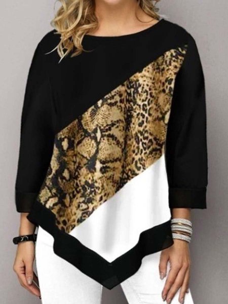 plus size women crew neck half sleeve holiday shirts & tops, Leopard, Long sleeve tops
plus size women crew neck half sleeve holiday shirts & tops, Leopard, Long sleeve tops