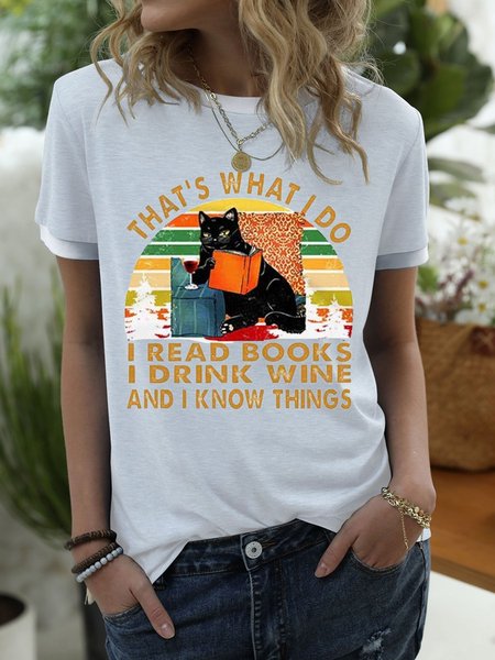 That S What I Do I Read Books I Drink Wine And I Know Things Lucky Cat Women Ringer Tshirt, White, T-shirts
That S What I Do I Read Books I Drink Wine And I Know Things Lucky Cat Women Ringer Tshirt, White, T-shirts