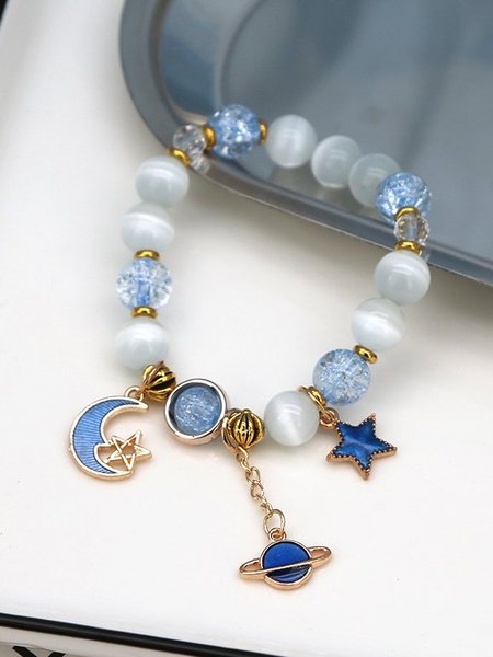 Bohemian crystal elegant star moon planet multi-element beaded bracelet, Blue, Bracelets & Anklets
Bohemian crystal elegant star moon planet multi-element beaded bracelet, Blue, Bracelets & Anklets