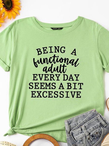 Being A Functional Adult Women's Crew Neck Casual Shirts & Tops, Olive green, T-shirts
Being A Functional Adult Women's Crew Neck Casual Shirts & Tops, Olive green, T-shirts