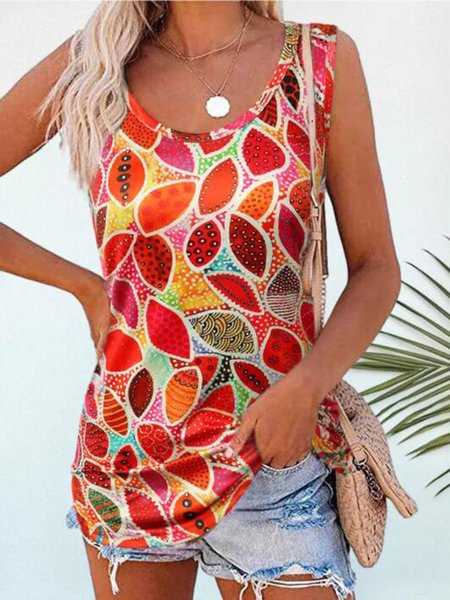 Printed Casual Cotton-Blend Tops, As picture, Tops
Printed Casual Cotton-Blend Tops, As picture, Tops